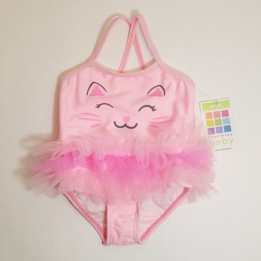 Baby Girl 3-6M Swimsuit Bathing Suit Pink w/Tulle